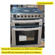 Cocina con doble horno de 5 quemadores Milexus - Img 45493281