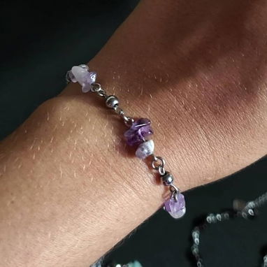 Manillas de piedras semipreciosas: Amatista, Cuarzo Rosa, Aventurina, Cuarzo Cristal, etc... - 4/5