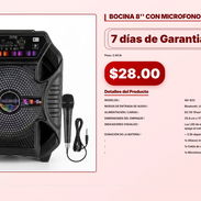 BOCINA 8'' CON MICROFONO AO-822 . - Img 57058627