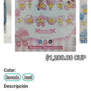 Artículos y decoraciones para fiestas de revelación de sexo y babyshower - Img 55157898