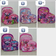 Combos de 3 piezas. Mochilas, merendero térmico y cartuchera temática Ángel y stich - Img 56977463