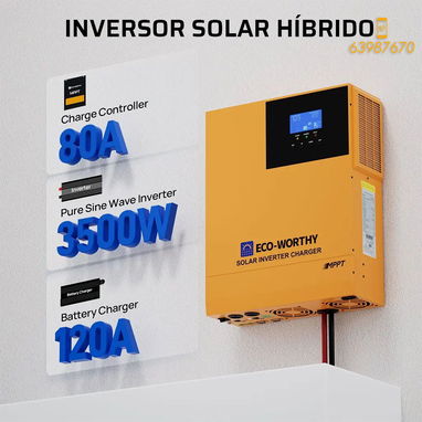 Kit Independencia Energética - Inversor 3.5kW + Batería LiFePo4 5.12kWh - 2/3