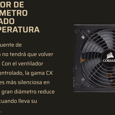 🔌⚡Fuente de alimentación CORSAIR CX750M 80 Plus Bronce Semi-Modular de Bajo Ruido ATX 750 Watt - 5/9