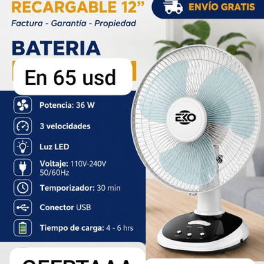 Ventiladores recargables de varios tipos y en oferta - 6/10