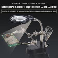 🔧🔍 ESTACIÓN DE SOLDADURA “HELPING HANDS” CON LUPA Y LED ⚡ - Img 121957324