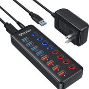 REGLETA USB Hub 3.0, Wenter 8-Port USB Hub Splitter (4 USB 3.0 Data Ports-4 Smart Charging Port) PRECIO: 20 usd - Img 45264249
