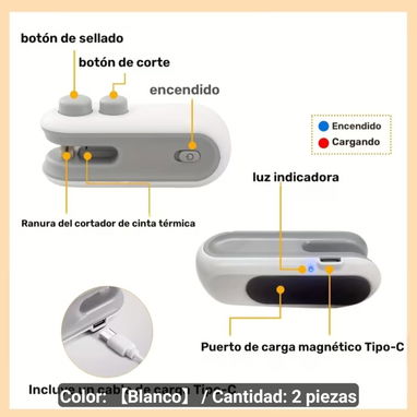 Mini, sellador de bolsos - 3/8