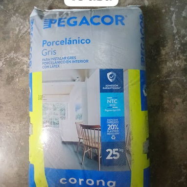 Juegos de baño y losa de baño y piso cemento blanco y cola cintilla mata junta cemento blanco y cola - 3/7