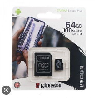 Tarjetas Selladas de Memoria microSD de 64 gb de capacidad. Clase 10 Marca Kingston - Img 102227356