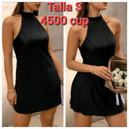 Vestido corto negro de mujer elegante talla S - Img 45506719