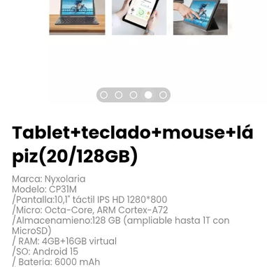 Tablet+teclado+mouse+lápiz(20/128GB) Marca: Nyxolaria - Img 125826259
