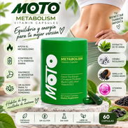 Suplemento Vitaminico Vagano Moto Metabolismo Control del peso Salud Digestiva Mayor Energía Vitamina B12 Sin Gluten - Img 58065391