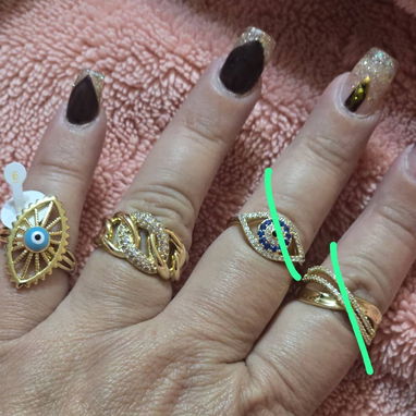 Anillos de oro laminado de 18 k, calidad garantizada - Img 122392272