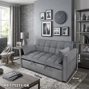 🔷 Sofá Cama , $390 usd ❗ Color: Gris y/o Negro  ➖Medidas en la Foto - Img 58337806