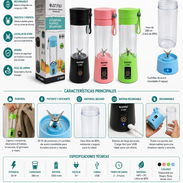 🥤 Licuadora portátil recargable 380ml. ⚡30W, 4 cuchillas de acero, carga USB. Ideal para batidos, jugos y proteínas. 💪 - Img 55790444