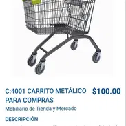 Carro  de compra  / metálico / nuevo - Img 55828717