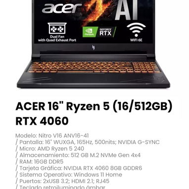 Laptops GAMERS, GAMA ALTA, 1 MES DE GARANTIA. - Img 124795405