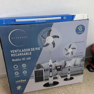 Ventilador recargable hasta 25 horas panel solar - Img 119106844