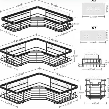 🔖Organizadores metálicos para baño de 5 piezas - 2/3