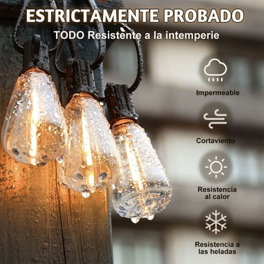 LUCES LED VINTAGE EXTERIOR 15m NUEVAS - Img 110618572