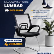 Silla C/ Soporte Lumbar Negra Sunshieng - Img 56430334