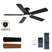 160usd🔺️ Ventilador de techo con aspas reversibles y lámpara - Img 55605069