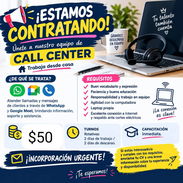 Buscamos personal para trabajar de Call Center con nuestro equipo. - Img 57869737