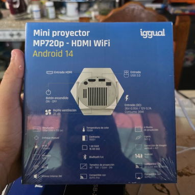 Mini Proyector Portátil-Android 14 marca iggual - 2/3