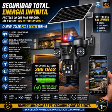 Camara solar d 3 lentes/ 12Mpx/ Wifi - Img 123271601