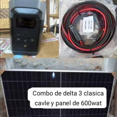 Combo Ecoflow, Panel Solar y Cable - 2/2