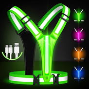🦺 Chaleco reflectante LED recargable para correr, ciclismo y paseos nocturnos, visibilidad 1000 pies, ligero 🌙🚴♂️🏃 - Img 56647111