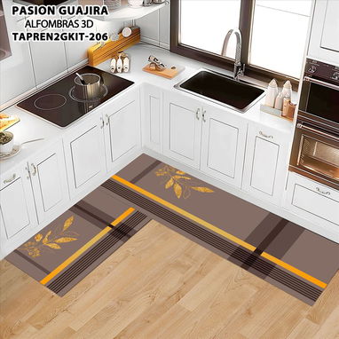 Set de 2 Alfombras 3D para Cocina (cv) - Img 112361367