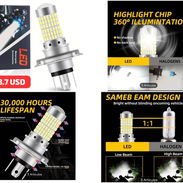 Faro LED H4 Ultra Brillante 12V para Motocicleta, Bombilla de Alta Luminosidad - Img 53823847