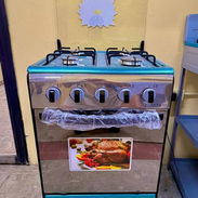 Cocina de Gas y horno 4 hornillas Rudenkov Tapa de Cristal, Frente espejo, Magneto precio $280 USD Transporte Gratis - Img 55602381
