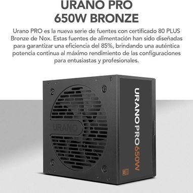 Fuente de Alimentación ATX NOX Urano PRO 650W 80 Plus Bronze ⚡ 🏠 70 USD - 3/8