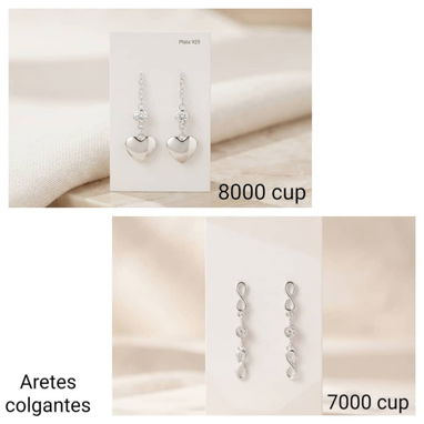 Aretes en Plata Ley 925 ✨ - 8/10