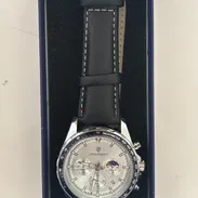 Reloj esfera plateada pulsera negra para hombre marca Poedagar . - Img 55275612