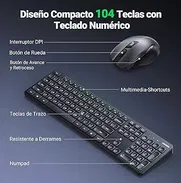 Kit Teclado y Mouse Inalámbrico UGREEN  45usd 53629550 - Img 50416917