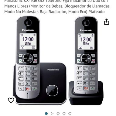----- Teléfono Panasonic de 2 bases con altavoz ----- - Img 103599297