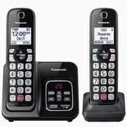Panasonic Teléfono inalámbrico con contestador, bloque de llamadas, identificación de llamadas bilingüe, pantalla de alt - Img 45073983