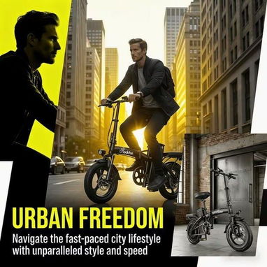 🚲 Bicicleta Eléctrica Plegable LockRun 400W – Ruedas de 14" - Img 123713041
