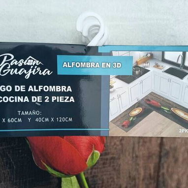 Juego de Alfombras para Cocina 3D – 2 piezas  💰 20 USD  Dale un toque acogedor y decorativo a tu cocina - 4/7