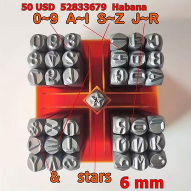 Juego de troqueles de letras y números de 6 mm - Img 124070272