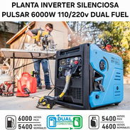 Planta eléctrica Pulsar 6500w inverter silenciosa 110/220v dual fuel (gas y gasolina) Nueva - Img 58023770