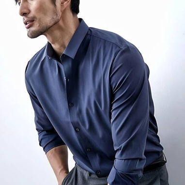Camisas azul marino de vestir de mangas largas 58547627 - Img 119205373