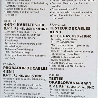 Probador de cable LAN - 2/3