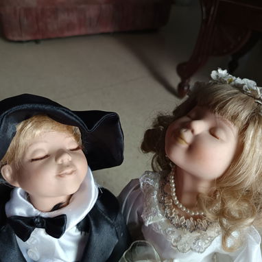 Pareja de novios enamorados. ornamentales - 2/2