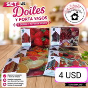 Set de doiles y portavasos - Img 58233366