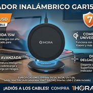 Cargador Inalámbrico Carga Rápido 15W GAR151, ENTREGA DE FACTURA, VARIEDAD DE CARGADORES, POWERBANK, ETC - Img 55136562