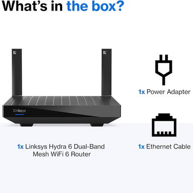 Sellados Router WiFi 6 Linksys AX2200 Hydra Dual Band Mesh 2200Mbps Cobertura 1500 ft² #63142460 /55821991 - Img 119120935